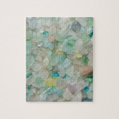 Sea glass pastels photo with rare colors jigsaw puzzle