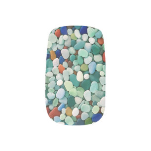 Sea Glass Pattern Minx Nail Art