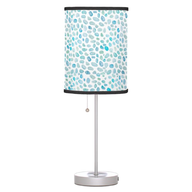 Sea Glass Pattern Ocean Table Lamp (Right)