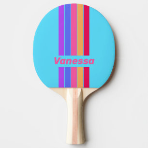 Sea Glass Pin Striped with Name Ping Pong Paddle