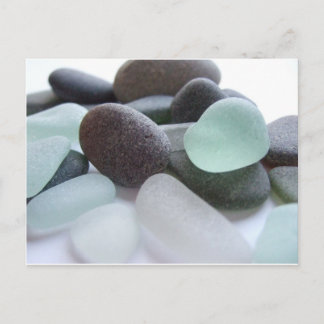 Sea glass postcard - Scottish sea glass close up