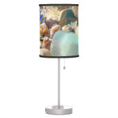 SEA Glass Shells Table Lamps Blue Green Lamp (Left)