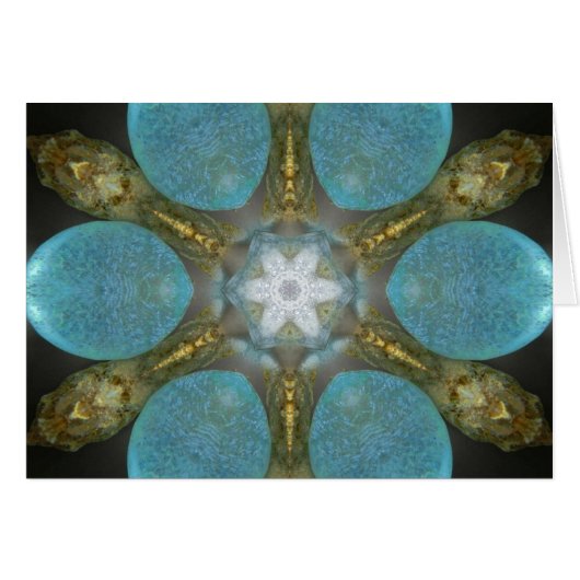 Sea Glass Spa Mandala Card (Front Horizontal)