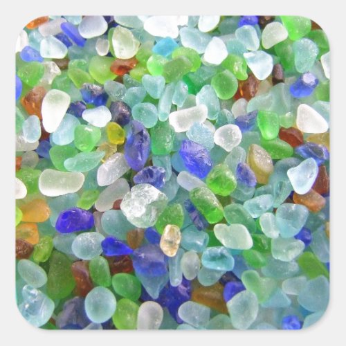 Sea Glass Square Sticker