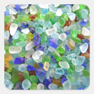 Sea Glass Square Sticker