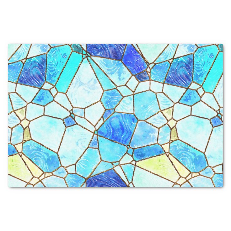 Sea Glass Stained Glass Decoupage Tissue Paper Zazzle