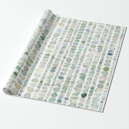 Sea Glass Stripe Wrapping Paper