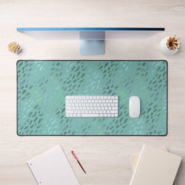 Sea-glass summer beach blue & green desk mat (Office 1)