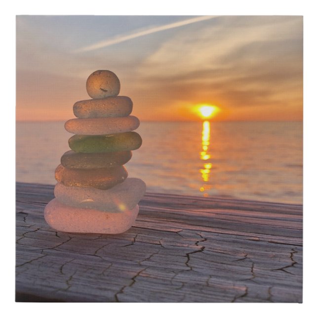 Sea Glass Sunset Canvas (Front)
