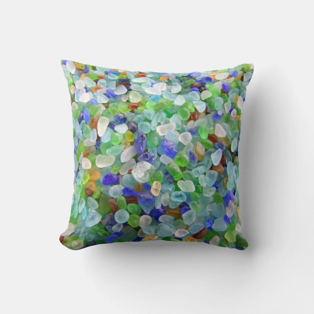 Sea Glass Throw Pillow (Front)