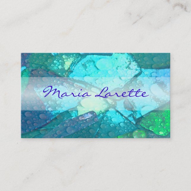 SEA GLASS Travel Agent Ocean Business Card (Front)