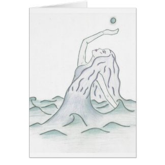 Sea Goddess Holding Moon Cards