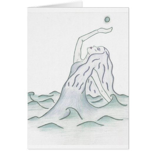 Sea Goddess Holding Moon Cards (Front)