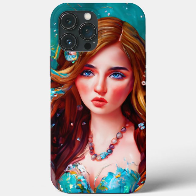 Sea Goddess Nymph Siren Mermaid Under Water Art Case-Mate iPhone Case (Back)