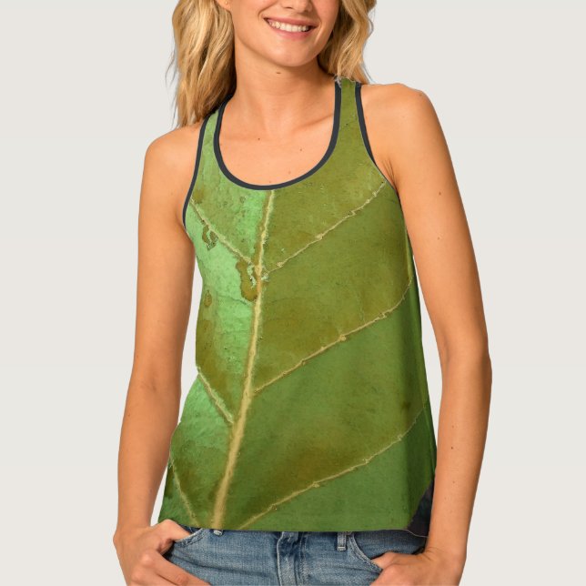 Sea Grape Leaf Closeup Tank Top (Front)