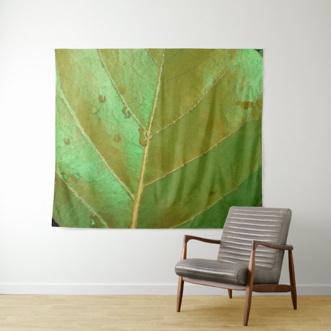 Sea Grape Leaf Closeup Tapestry (In Situ (Horizontal))