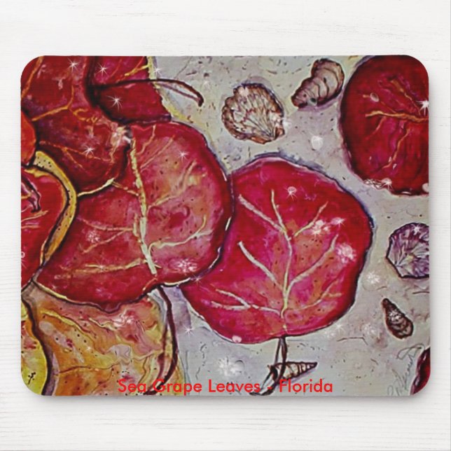 Sea Grape Leaves - Florida Mouse Pad (Front)