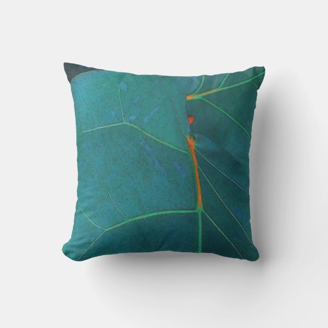 Sea Grape Leaves Outdoor Pillow (Front)
