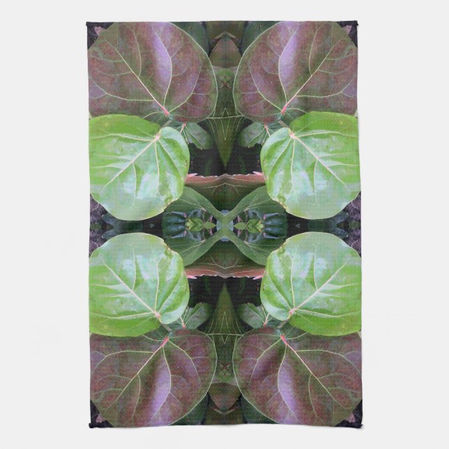 Sea Grapes Pattern Kitchen Towel (Vertical)
