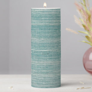 Sea Grass Rustic Beach Design Pillar Candle