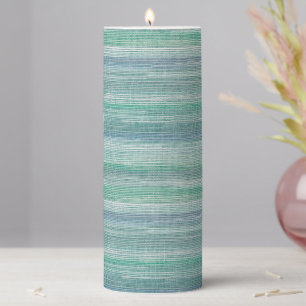 Sea Grass Rustic Beach Design Pillar Candle