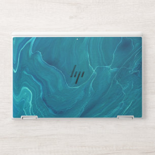 Sea Green Agate Marble Abstraction HP Laptop Skin