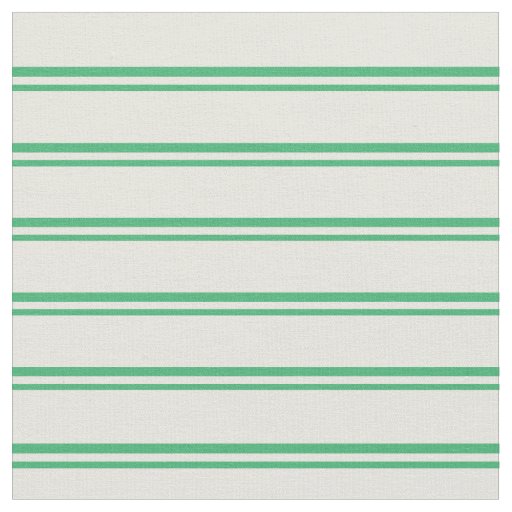 Sea Green and Beige Striped Pattern Fabric
