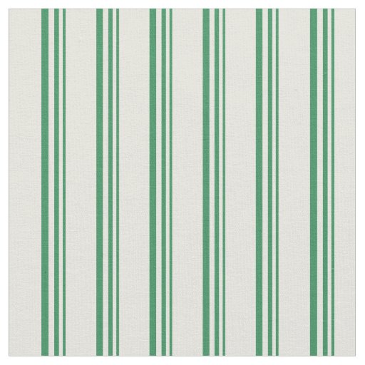 Sea Green and Beige Striped Pattern Fabric