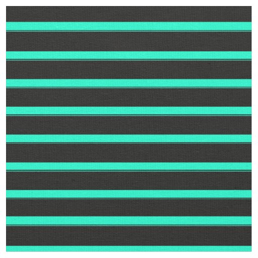 Sea Green and Black Stripes Fabric