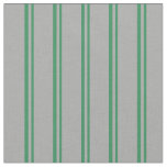 [ Thumbnail: Sea Green and Dark Gray Colored Stripes Pattern Fabric ]