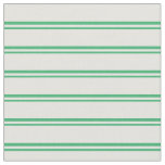 [ Thumbnail: Sea Green and Light Cyan Stripes Pattern Fabric ]