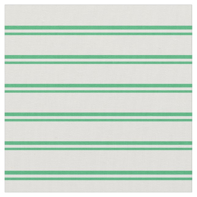 Sea Green and Light Cyan Stripes Pattern Fabric (Close Up)