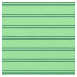 [ Thumbnail: Sea Green and Light Green Colored Stripes Pattern Fabric ]