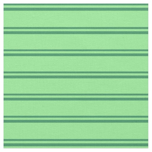 Sea Green and Light Green Colored Stripes Pattern Fabric