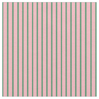 Sea Green and Light Pink Striped/Lined Pattern Fabric