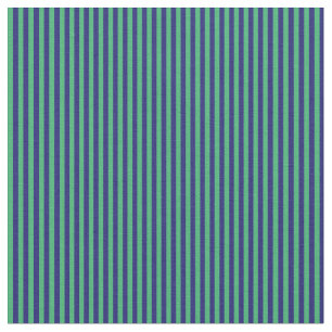 Sea Green and Midnight Blue Lined Pattern Fabric