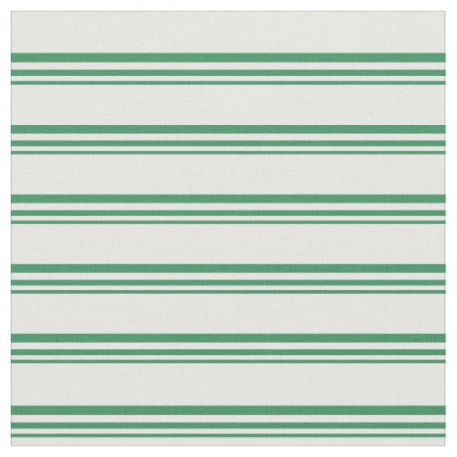 Sea Green and Mint Cream Striped/Lined Pattern Fabric