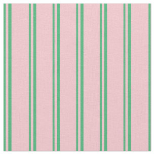 Sea Green and Pink Lines Fabric