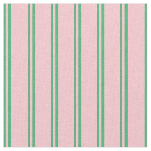 Sea Green and Pink Lines Fabric