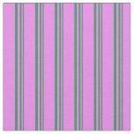 [ Thumbnail: Sea Green and Violet Striped/Lined Pattern Fabric ]