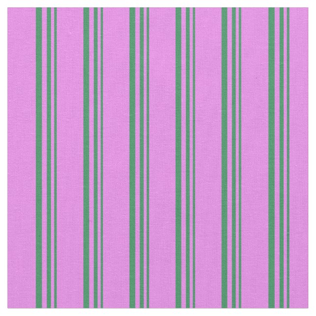 Sea Green and Violet Striped/Lined Pattern Fabric (Close Up)