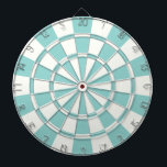 Sea Green And White Dartboard With Darts<br><div class="desc">Sea Green And White Dart Board</div>