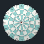 Sea Green And White Dartboard With Darts<br><div class="desc">Sea Green And White Dart Board</div>