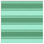 [ Thumbnail: Sea Green & Aquamarine Lined Pattern Fabric ]
