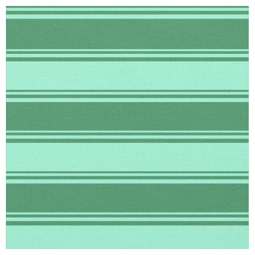 Sea Green & Aquamarine Lined Pattern Fabric