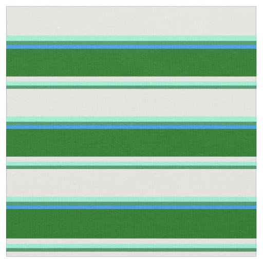 Sea Green, Aquamarine, Mint Cream, Green & Blue Fabric