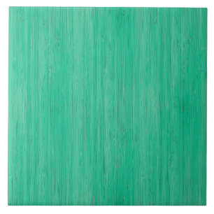 Sea Green Bamboo Wood Grain Look Tile