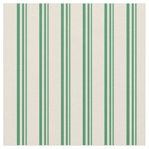 Sea Green & Bisque Stripes Pattern Fabric