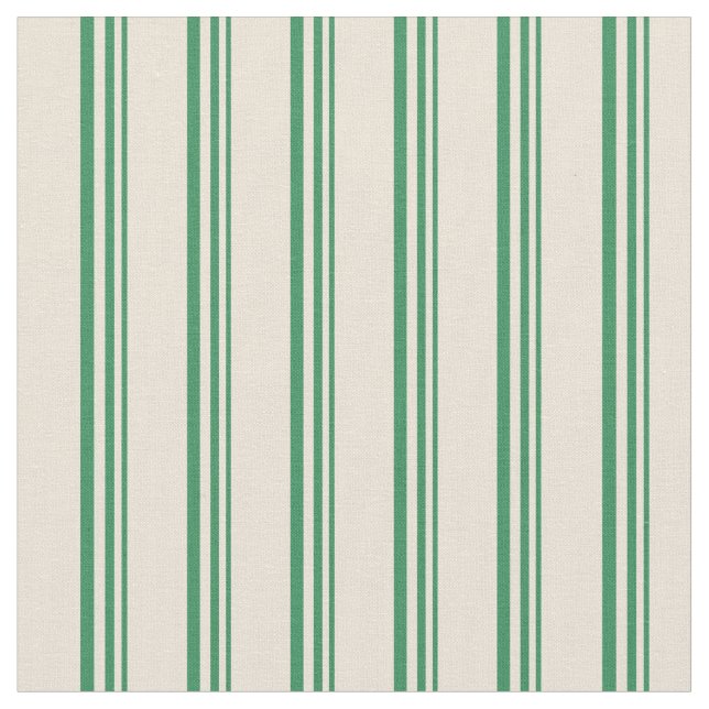 Sea Green & Bisque Stripes Pattern Fabric (Close Up)