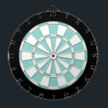 Sea Green Black And White Dartboard<br><div class="desc">Sea Green Black And White Dart Board</div>